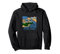 Ville côtière Italienne Côte Amalfitaine Vintage Voyage d'été Sweat à Capuche