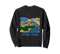 Ville côtière Italienne Côte Amalfitaine Vintage Voyage d'été Sweatshirt