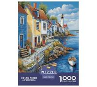 Ville côtière Puzzle 1000 Pièces Educa Jouet en Bois Cadeau Unique De l'art De La DécoRation Jeu Éduchatif Challenge Toy pour Adultes Et Enfants À Partir De 12 Ans 70x50cm/1000pcs