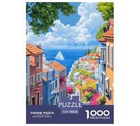 Ville côtière Puzzle 1000 Pièces Educa Jouet en Bois Jeu D'Intelligence Décoration Intérieure Jeu Éducatif Challenge Toy Adultes & Enfants des 14 Ans 38x26cm/1000pcs