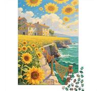 Ville de Bord de mer Puzzles pour Adultes 1000 Pièces Éducatif Challenge Toy Artisanat Cadeau Famille Décor À La Maison Jeu D'adresse pour Toute La Famille 1000pcs (75x50cm)