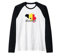 Ville de Charleroi Belgique | BE Belgique - Drapeau Belge Manche Raglan