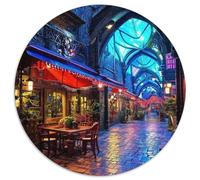 Ville de Conte de fées1000 Pièces Puzzles pour Adultes Et Enfants paysagePuzzle Rond, Doodle Puzzle, Décompression, Cadeau, Difficile, Impossible1000pcs (67.5x67.5cm)