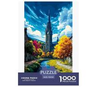 Ville de Fantasy Puzzles 1000 Pièces Jeu De Défi Jouet Adultes Et Plus De 12 Ans Forêt Jeu De Puzzle Défi ÉduChatif Stimulation Cérébrale Cadeau Décoration Maison 70x50cm/1000pcs