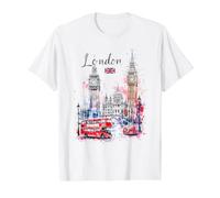 Ville de Londres, Angleterre, Paysage Urbain, Big Bridge, Ben Art, Souvenir T-Shirt Graphique avec Valeur, Homme, Blanc, S