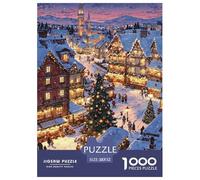 Ville de Noël de conte de fées Puzzle 1000 Pièces Educa Jouet Divertissement Créatif Décoration Intérieure Intéressant Jeu Éduchatif Challenge Toy Adultes Et Enfants À Partir De 14 Ans 52x38cm/1000pcs