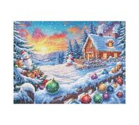 Ville de Noël enneigée Puzzle 500 Pièces pour Adultes Jeu De Challenge Educa Cadeau De Famille Décoration Moderne Détente Créative 500 PCS