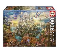 Educa Borrás Puzzle Ville de Rêve 8000 pièces 192 x 136 cm À partir de 14 ans (19570)
