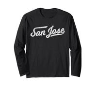 Ville de San Jose California Varsity Script Silicon Valley Manche Longue
