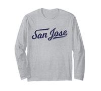 Ville de San Jose California Varsity Script Silicon Valley Manche Longue
