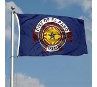 Ville D'El Paso Garden Flag Durable Drapeaux Décoratif Colorée Bannière Décoration Pour Porche Extérieure Balcon 90X152Cm