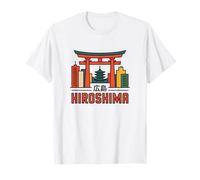 Ville d'Hiroshima Japon Voyage Japonais Porte Torii T-Shirt