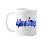 Ville Emblématique Du Canada, Aquarelle Bleue Tasse À Café Impression Tasses Pratiques Tasse Pour Chocolat Chaud Petit Déjeuner Femme 330Ml