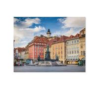 Ville Historique de Graz avec Le célèbre beffroi de Graz, Autriche，Puzzles pour Adultes 1000 Pièces Puzzles pour Adultes pour Enfants Papier Puzzle Adolescents Jeux Éducatifs Anti-B78