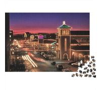 Ville illuminée pour Noël Puzzle 1000 Pcs Adolescents Loisir Solo Puzzle Difficile Stimulation Cérébrale Fabriqué en Europe Carton Rigide 70x50cm/1000pcs