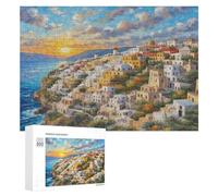 Ville Iya Puzzle 300 Pièces Vision 3D Artistique Edificio du Paysage Jeu D'Intelligence Éducatif pour Adultes Et Enfants Cadeau Unique Famille Relaxation 300 PCS