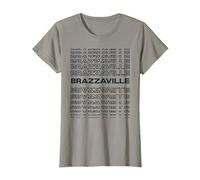 Ville Minimaliste - Congo Modern Brazzaville T-Shirt, Femme, Ardoise, L