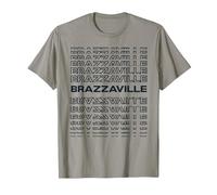 Ville Minimaliste - Congo Modern Brazzaville T-Shirt, Homme, Ardoise, 3XL