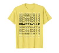 Ville Minimaliste - Congo Modern Brazzaville T-Shirt, Homme, Citron, L