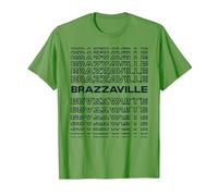 Ville Minimaliste - Congo Modern Brazzaville T-Shirt, Homme, Herbe, 3XL