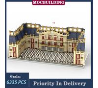 Ville palais Versailles partie 1 Architecture classique modèle blocs de construction MOC or extérieur mur Collection jouets cadeaux ST10802-4994P