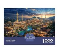 Ville PortuaireCasse-tête 1000 Pièces sans Poussière, Grand Puzzle Cité Islamique Eaujeu De Patience pour Un Passe-Temps pour Adulte, Étoile du Cadeau De Noël 52x38cm/1000pcs