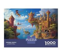 Ville PortuairePuzzle 1000 Pièces avec Clic Parfait, Puzzles De Casse-tête Château Rêve Faladéfi De Jeu Éducatif pour Un Passe-Temps pour Adulte, Cadeau Original Adulte 38x26cm/1000pcs