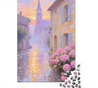 Ville Rurale 1000 Puzzle Jeu D'Intelligence De l'art De La Décoration Unique Le Paysage Pastoral pour Enfants Et Adultes Photo De Famille De Qualité Supérieure 1000pcs (75x50cm)