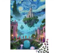 Ville Rurale 1000 Puzzle Moderne Jeu Idée Cadeau Famille Relax Puzzles Le Paysage Pastoral Jeux pour Enfants Et Adultes Photo De Famille De Qualité Supérieure 1000pcs (75x50cm)