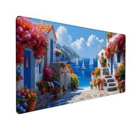 Ville Tapis de Souris Gaming Océan Grand Tapis de Souris XXL 1000 x 500 x 3mm, Mouse Pad avec Base AntidéRapante ImperméAble à l'eau, Glissement Facile Vitesse Améliorées pour PC, Travail, Model 77