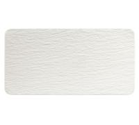 Villeroy & Boch 10-4240-2281 Manufacture Rock Service rectangulaire, Plat de présentation Blanc pour Viande, Poisson et légumes, Porcelaine Premium, 35X18X1,5CM