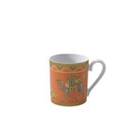 Villeroy & Boch - 10-4732-9651 - Samarkand Mandarin Mug à Café, Tasse à Café en Porcelaine à La Cendre D’os Premium avec Décor Oriental Exotique, Orange, 300 ML