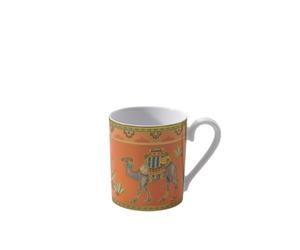 Villeroy & Boch - 10-4732-9651 - Samarkand Mandarin Mug à Café, Tasse à Café en Porcelaine à La Cendre D’os Premium avec Décor Oriental Exotique, Orange, 300 ML