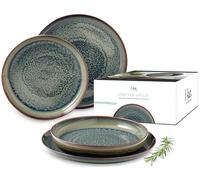 Villeroy & Boch 1951678547 Crafted Breeze Set de table 4 pièces (Gris/bleu)