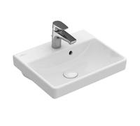 Villeroy & Boch Avento Lave-mains 73584501 Blanc, 45 x 37 cm, avec trop-plein, 1 trou de robinetterie
