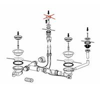 Villeroy & Boch 823210 Bonde avec bonde pour pierre de chasse d'eau double