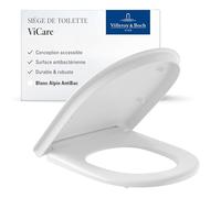 Villeroy und Boch ViCare WC 9M7261T1 axe de charnière continue, charnières en acier inoxydable, blanc AntiBac