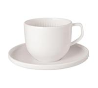 Villeroy & Boch Afina Lot de 2 tasses à café avec soucoupe Blanc