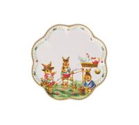 Villeroy & Boch - Annual Easter Edition assiette 2026 colorée, assiette de Pâques en porcelaine Premium avec des notes dorées, décoration Pâques, collection édition limitée
