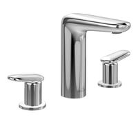 Villeroy & Boch Antao ensemble de robinet à 3 trous - avec bonde clic clac - chrome TVW11100100061