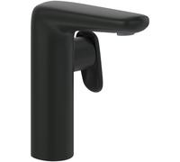 Villeroy & Boch Antao ensemble de robinet à une poignée - avec bonde clic clac - noir mat TVW111004000K5