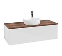 Villeroy & Boch V&B Meuble sous lavabo sans structure de façade, éclairage Antao 120x36x50cm, HL, WBP w. wal, blanc brillant Lac Quantité:1