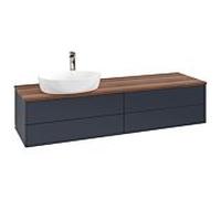 Villeroy & Boch V&B Meuble sous lavabo sans structure de façade - éclairage Antao 160x50cm, HL, WBP w. wal, md bl. m Lac Quantité:1