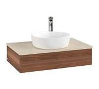 Villeroy & Boch V&B Meuble sous lavabo avec structure de façade - Éclairage Antao 80x19x50cm, HL, couleur WBP botti., blanc wal Quantité:1