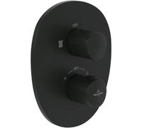 Villeroy & Boch Antao Mitigeur thermostatique encastré avec robinet d'arrêt - noir mat TVS111001000K5