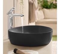 vasque à poser Villeroy und Boch Antao 4A7351R7 asymétrique, 51 x 40 cm, avec bonde, sans trop-plein, CeramicPlus noir pur