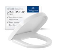 Villeroy & Boch Abattant de toilettes Architectura 9M66E101 compact, blanc, charnière chromée
