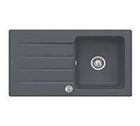 Villeroy & Boch Architectura évier encastrable 335002i4 avec garniture de vidage et actionnement excentrique, Graphit