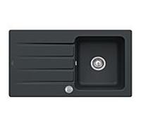Villeroy & Boch Architectura évier encastrable 335002S5 avec garniture de vidage et actionnement excentrique, Ébène