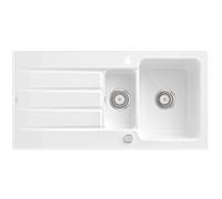 Villeroy & Boch Architectura évier encastrable 336502KG avec garniture de vidage et actionnement excentrique, Blanche Neige